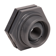 Hayward SF10100TV 1" PVC Self-Aligning Bulkhead Fitting w/FPM gaskets; threaded end connections  | Blackhawk Supply