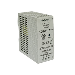 C3 Controls IPS1-120-12 IPS1-120-12 , Series IPS, 96W, 12V/8A DIN rail mounted Power Supply, UL Listed  | Blackhawk Supply