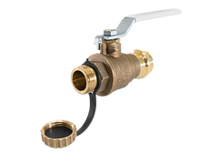 Jomar 100-773G JP-100HCG | 1/2" | Full Port, 2 Piece, Press Connection, Dezincification Resistant Brass, with 3/4 hose  | Blackhawk Supply