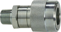 KZEB38SM | 3/8 HYD JACK THREAD LOCK COUPLER, Pneumatics, Hydraulic Quick Disconnects, THREAD LOCK HYD JACK COUPLER | Midland Metal Mfg.