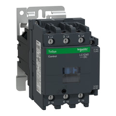 Square D LC1D40BD TeSys D Contactor, 3-Poles (3 NO), 40A, 24V DC Coil, Non-Reversing  | Blackhawk Supply