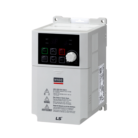 LS Electric LSLV0022M100-1EOFNA Variable Frequency Drive, 3 HP (10A), SINGLE Phase, 200-240V, IP20 Housing, with LCD, Model M100 [66430012]  | Blackhawk Supply