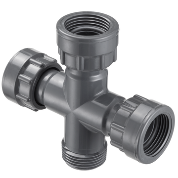 Spears MA2004-010 1 PVC MANIFOLD CROSS SWVLXMPTXSWVLXSWVL  | Blackhawk Supply