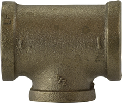 Midland Metal Mfg. 44306LFUSA 1-1/4 X 1 LF DOMESTIC BRASS TEE (MADE IN USA)  | Blackhawk Supply