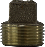 44677LFUSA | 1-1/2 LF DOMESTIC BRASS PLUG SOLID (MADE IN USA) | Midland Metal Mfg.