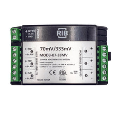 Functional Devices MOD3-07-33MV Current Transformer Integrator; Rogowski Coil; 3 Phase; 333mV Output; 70mV; DIN Rail Mount  | Blackhawk Supply