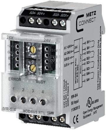 Contemporary Controls MR-SI4 Modbus RTU 4 Retentive Pulse Counting Inputs  | Blackhawk Supply