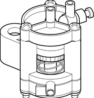 Schneider Electric N800-0555-BOX Plastic Positioner Only in Box, Utilizes a Pilot-Operated, Relay-Type Postion Sensing Mechanism, For Use With M556, M573 and M574 Actuators  | Blackhawk Supply
