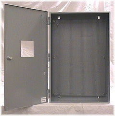 Johnson Controls PAN-ENC2024WDP4 20X24X9.25 ENC+DOOR+PNL; W/CUTOUT; RMD DOOR; PERFORATED SUB-PANEL; STEEL; UL TYPE 1  | Blackhawk Supply
