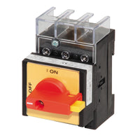 PDS2-325-SMPRY | PDS2-325-SMPRY - NF61 Panel/Base Mounted with Integral Padlockable Handle 3 Pole 25A 600V/690V AC with Red/Yellow Operating Handle | C3 Controls