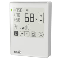 22RTM-5900D | Room sensor CO₂ / Humidity / Temperature active | NFC | 0...5 V | 0...10 V | 2...10 V | MP-Bus | ePaper touch display and LED | PC | white | RAL 9003 | Belimo