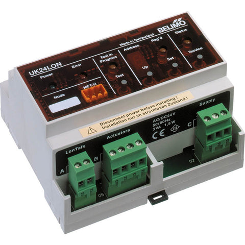Belimo UK24LON LON gateway module that can connect up to 8 MFT actuators.  | Blackhawk Supply