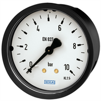 50307720 | 111.16 2.0 | 30 psi 2nd scale bar 1/8 NPT center back mount | Bourdon Tube Pressure Gauge | ABS Plastic or Painted Steel Case Standard Series - Lower Mount | Wika