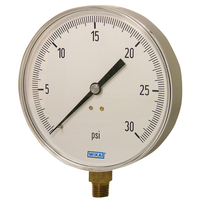 4317050 | 111.25 4.5 | 30INHG VAC 1/4 L | Bourdon Tube Pressure Gauge | Contractor Gauge, Standard Series | Wika (OBSOLETE)