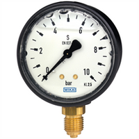 9693610 | 113.13.2 | 160 psi 1/4 NPT lower mount | Hydraulic pressure gauge | Copper alloy, plastic case, liquid filling | Wika