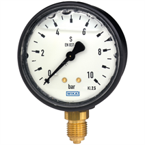 Wika 52802863 113.13.2 | 4000 psi 2nd scale kPa 1/4 NPT back mount | Hydraulic pressure gauge | Copper alloy, plastic case, liquid filling  | Blackhawk Supply