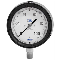 9696453 | 232.34.4.5 | -30 inHg/100 psi 2nd scale kg/cm2 1/2 NPT low | XSEL Process Gauge | Stainless Steel | Wika