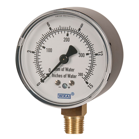 Wika 50761846 611.10.2.5"  0 inches of water...10 inches of water  1/4 NPT  | Blackhawk Supply