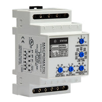 PMD575 | 3-phase monitor relay | 575 VAC | DIN Rail | 10 Amp DPDT relays | phase loss | reversal - fixed | unbalance | over/under voltage - adjustable | Macromatic