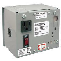 PSH24DWB10 | Enclosed 120Vac - 24Vdc/2.5A PS w/ 10A main breaker w/ wires | Functional Devices