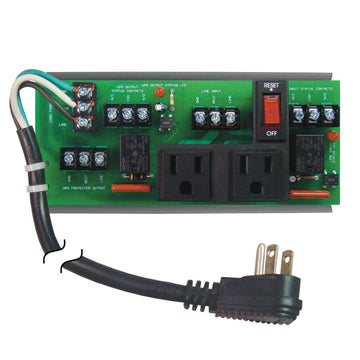 Functional Devices PSMN2C2RB10 UPS Interface Board w/status 10A Breaker/Switch 120Vac 2 outlets; power cord  | Blackhawk Supply