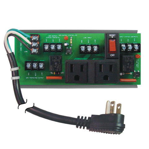 Functional Devices PSMN2C2RB10 UPS Interface Board w/status 10A Breaker/Switch 120Vac 2 outlets; power cord  | Blackhawk Supply