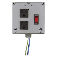 PSPW2RB10 | Enclosed Power Control Cntr 10A Breaker/Switch, 120Vac, 2 outlets, wires | Functional Devices