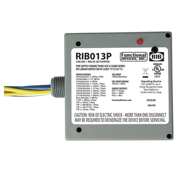 Functional Devices RIB013P Enclosed Relay 20Amp 3PST 120Vac  | Blackhawk Supply