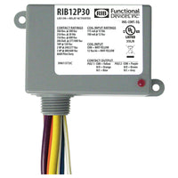 RIB12P30 | Enclosed Relay 30Amp DPDT 12Vac/dc | Functional Devices