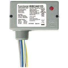 Functional Devices RIB2401D Enclosed Relay 10Amp DPDT 24Vac/dc/120Vac  | Blackhawk Supply