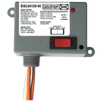 RIB2401SB-NC | Enclosed Relay 20Amp SPST-NC + Override 24Vac/dc/120Vac | Functional Devices