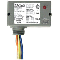 RIB2402D | Enclosed Relay 10Amp DPDT 24Vac/dc/208-277Vac | Functional Devices