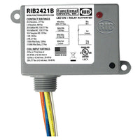 RIB2421B | Enclosed Relay 20Amp SPDT 24Vac/dc/120Vac/208-277Vac | Functional Devices