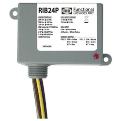 Functional Devices RIB24P Enclosed Relay 20Amp DPDT 24Vac/dc  | Blackhawk Supply