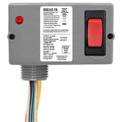 Functional Devices RIB24S-FA-NC Enclosed Relay 10 Amp + Override, Polarized with 24 Vac/dc Coil  | Blackhawk Supply