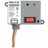 RIBH1S-NC | Enclosed Relay 10Amp SPST-NC + Override 10-30Vac/dc/208-277Vac | Functional Devices