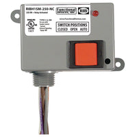 RIBH1SM-250-NC | Enclosed Relay 10Amp SPST-NC + Override + Monitor 10-30Vac/dc/208-277Vac | Functional Devices