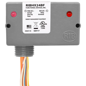 Functional Devices RIBHX24BF Enclosed Relay/AC Sensor 20Amp SPST-NO 24Vac/dc, mini RIB hsg  | Blackhawk Supply
