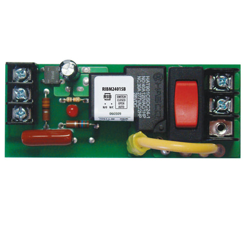 Functional Devices RIBM2401SB Panel Relay 4.00x1.60in 20Amp SPST + Override 24Vac/dc/120Vac  | Blackhawk Supply