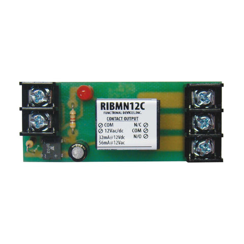 Functional Devices RIBMN12C Panel Relay 2.75in 15Amp SPDT 12Vac/dc  | Blackhawk Supply