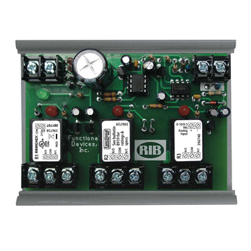 Functional Devices RIBMN24Q3C Panel I/O Expander 2.75in 15Amp 3-SPDT 24Vac/dc power, 0-5Vdc Control w/ MT212-4  | Blackhawk Supply
