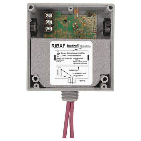 Functional Devices RIBXF Enclosed Internal AC Sensor, Fixed  | Blackhawk Supply