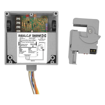 Functional Devices RIBXLCJF Enclosed Split-Core AC Sensor Fixed +10Amp SPST 10-30Vac/dc Relay  | Blackhawk Supply