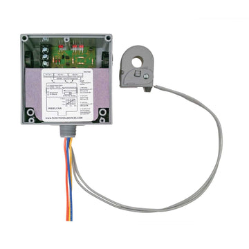 Functional Devices RIBXLCRA Enclosed Solid-Core AC Sensor Adjustable + 10Amp SPDT Relay 10-30Vac/dc  | Blackhawk Supply
