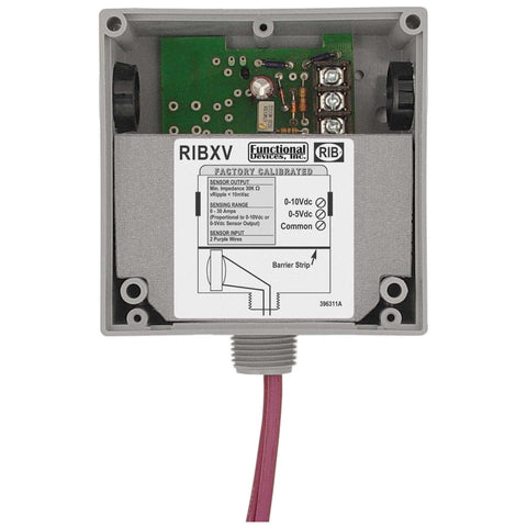 Functional Devices RIBXV Enclosed Internal AC Sensor, Analog Output  | Blackhawk Supply