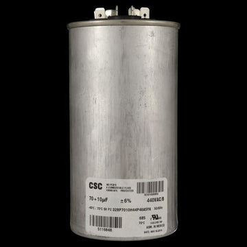 York S1-02439474000 CAP, RUN, DUAL, 70.000 UF 6.00% ROUND  | Blackhawk Supply