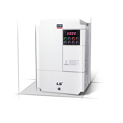 LS Electric LSLV0008S100-1EONNS Variable Frequency Drive, 1 HP (5A), SINGLE Phase, 200-240V, IP20 Housing, with LCD, Model S100  | Blackhawk Supply