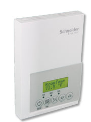 Schneider Electric SE7355C5045B Low-Voltage Fan Coil Room Controller: BACnet MS/TP, RH sensor & control, Floating or on-off, Hotel/Lodging  | Blackhawk Supply