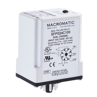 SFP024C100 | Seal Leak Relay | Dual Channel | 4.7-100K Ohms | 24V AC Input | (2) 5 Amp SPNO Relay | Plug-in | Macromatic