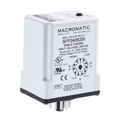 Macromatic SFPAD7B100 Seal Leak Relay | Single Channel | 4.7-100K Ohms | 24V AC/DC Input | 7 Amp DPDT Relay | Plug-In  | Blackhawk Supply